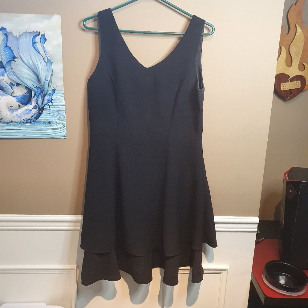 Vintage black dress with circle skirt